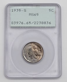 1935-S United States Buffalo Nickel MS 65