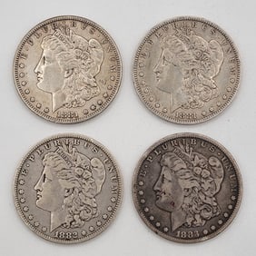 (4) 1880's United States Morgan Silver Dollars