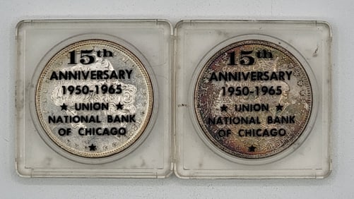 (2) 1881-S Uncirculated United States Morgan Silver Dollars