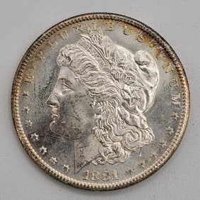 1881-S Uncirculated United States Morgan Silver Dollar