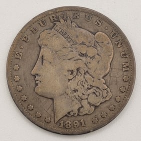 1891-CC United States Morgan Silver Dollar
