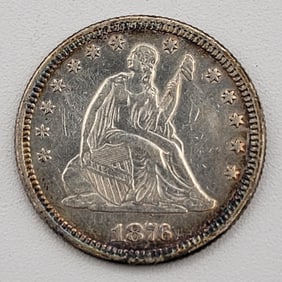 1876 Circulated U.S. Seated Liberty Quarter