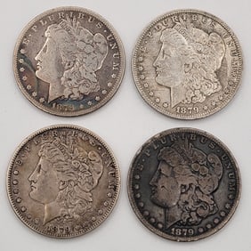 (4) 1879 United States Morgan Silver Dollars