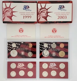 1999 & 2003 U.S. Mint Silver Proof Sets