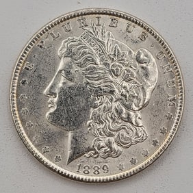 Uncirculated 1889 U.S. Morgan Silver Dollar