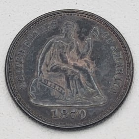 U.S. 1870 Seated Liberty Silver Half Dime