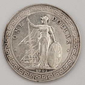 1907 Great Britain Silver Trade Dollar