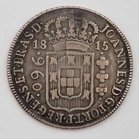 1815-R Brazil 960 Reis Silver Coin