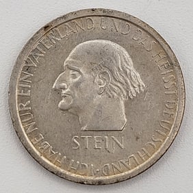 Germany 1931-A 3 Reichs Mark Von Stein Silver Coin