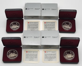 (4) Canada 1989 Silver Proof Dollars