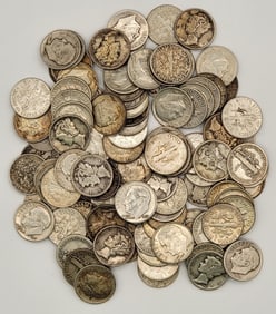 $10 Face Value Of 90% Silver Mercury & Roosevelt Dimes