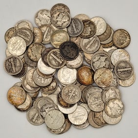 $10 Face Value Of 90% Silver Mercury & Roosevelt Dimes
