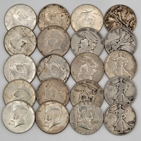 $10 Value Of 90% U.S. Silver Half Dollars