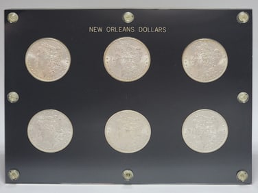 (6) U.S. Morgan Silver Dollars "New Orleans Mint" Uncirculated Se