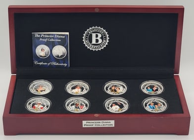 8 Pc. Bradford Exchange Mint Princess Diana Proof Collection