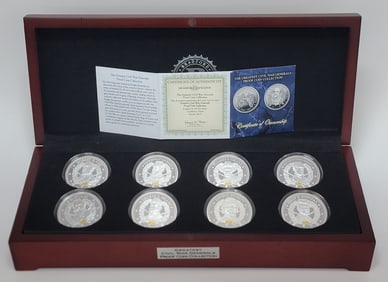 8 Pc. Bradford Exchange Mint The Greatest Civil War Generals Proof Coin Collection