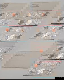 (4) 1964 U.S. Mint Uncirculated Coin Sets