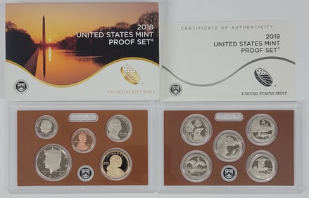 2018 US Mint Proof Set In Box With COA