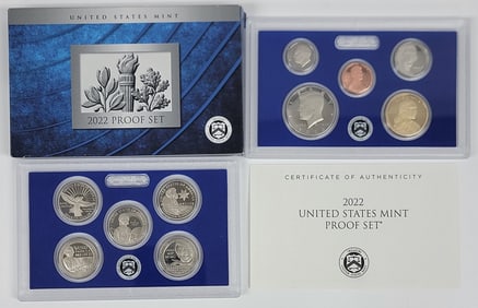 2022 US Mint Proof Set In Box With COA
