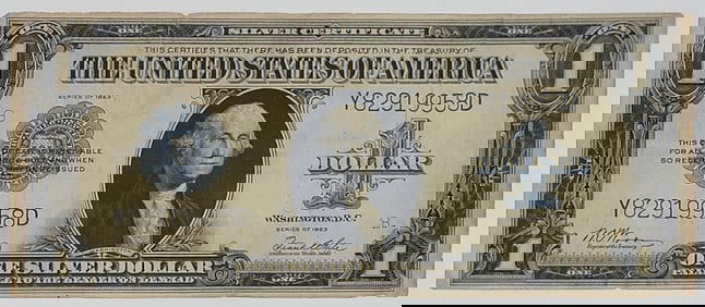 Large Size United States Series Of 1923 $1 Silver Certificate