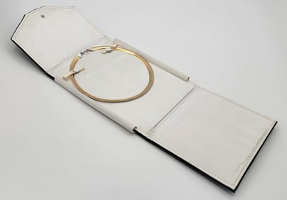 14K Reversible White & Yellow Gold Omega Necklace