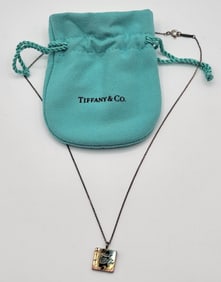 Tiffany & Co. Sterling Tiffany Notes Square Pendant Necklace New In Box