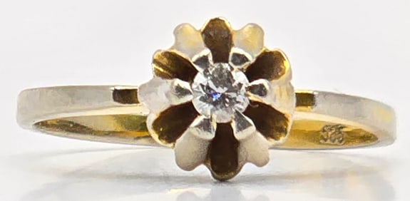 Ladies 14K Yellow Gold Diamond Ring