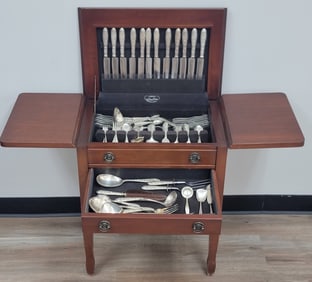 154 Pc. Manchester "Southern Rose" Sterling Silver Flatware Set