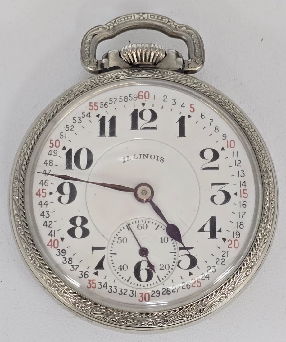 1928 Illinois Bunn Special Type III 60 Hour Railroad Grade Open Face Pocket Watch: 1928 Illinois Bunn Special Type III 60 Hour Railroad Grade Open Face Pocket Watch. The 21 jewel size 16 watch is in nice physical condition, but is not running. Comes in a Scepter case.