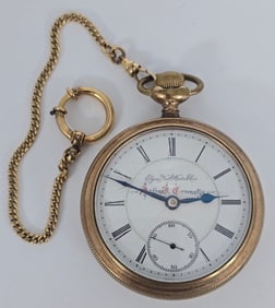 1890 Elgin 77 B.W. Raymond Railroad Grade Open Face Pocket Watch