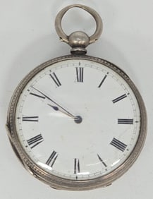Antique English Sterling Silver Pocket Watch