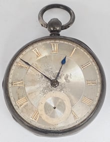 Antique English Sterling Silver Pocket Watch