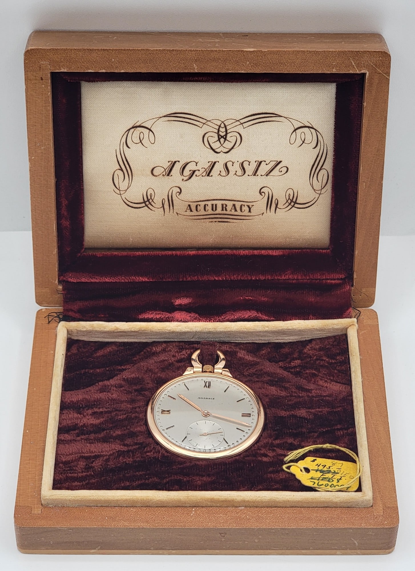 Agassiz 14K Yellow Gold Pocket Watch Presented To PGA Golfer Charley Penna: Swiss Agassiz 14k yellow gold open face pocket watch. The watch back reads "In Appreciation Charley Penna 1948 From Illinois P.G.A.". The 17 jewel Swiss watch is in very nice running condition and com