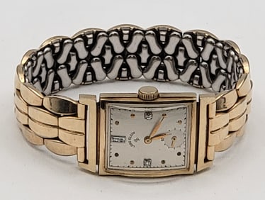 Men's Vintage Lord Elgin 14K Yellow Gold Wristwatch