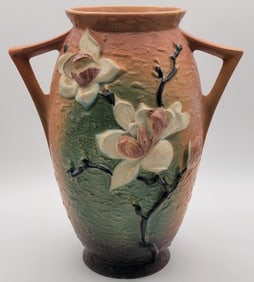 Roseville Pottery Magnolia 12-1/2" Vase #96-12"