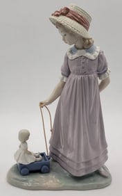 Retired Lladro "Pulling Dolls Carriage" Figurine #5044
