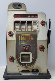 Vintage Mills Black Cherry 5 Cent Slot Machine