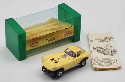 New In Box Aurora T-Jet Yellow Cheetah HO Scale Slot Car #1403