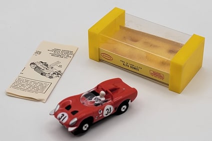 New In Box Aurora T-Jet Red Alfa Romeo HO Scale Slot Car #1409