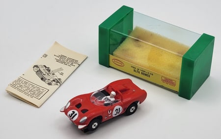 New In Box Aurora T-Jet Red Alfa Romeo HO Scale Slot Car #1409