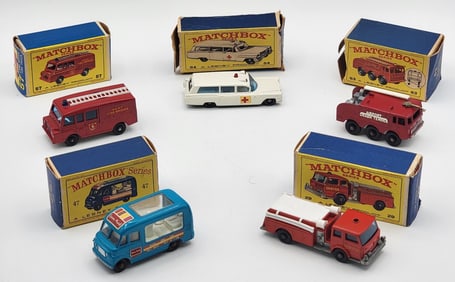 (5) Vintage Lesney Matchbox Vehicles In Original Boxes