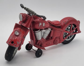 Vintage Hubley Die Cast Indian PD Police Motorcycle