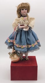 Antique Clockwork Musical Woman Drinking Tea Automaton
