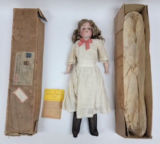 Antique Kestner Germany Porcelain Head Kid Body Doll