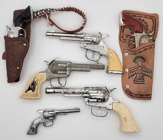 Lot Of Six Vintage Revolver Cap Guns