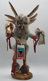 Vintage Native American "Owl" Kachina Doll Signed Largo