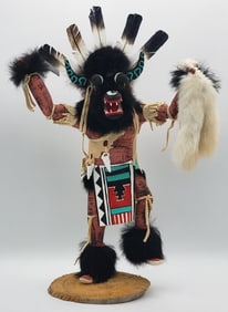 Vintage Native American "Black Orge" Kachina Doll Signed G. Largo