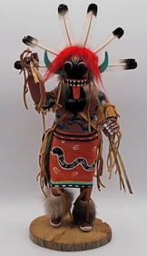 Vintage Native American "Broad Face" Kachina Doll Signed Largo
