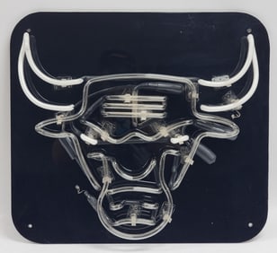 Chicago Bulls Logo Two-Color Neon Sign