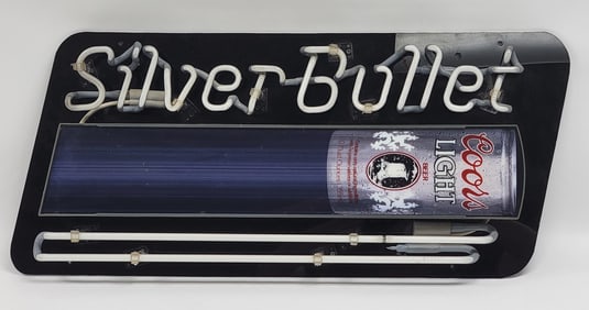 Coors Light Silver Bullet Neon Sign